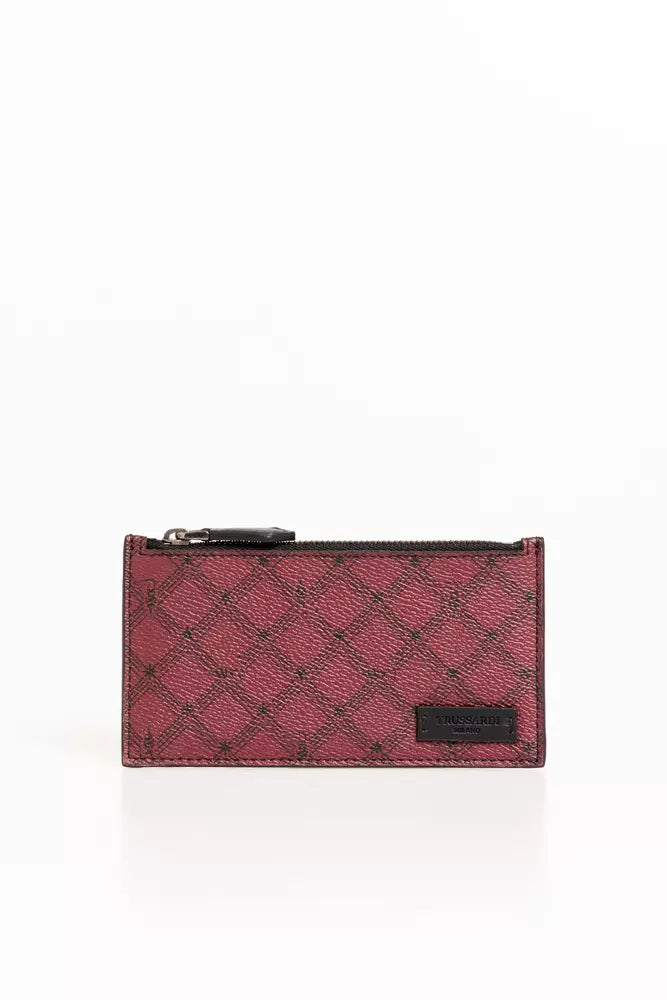 Trussardi Red Crespo Leather Men Wallet