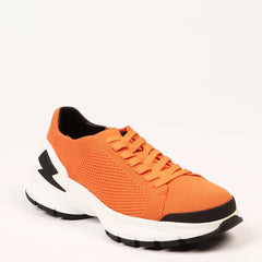 Neil Barrett Orange Textile Men Sneaker