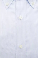 Robert Friedman Light Blue Cotton Men Shirt