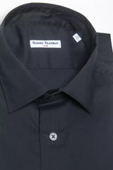 Robert Friedman Black Cotton Men Shirt