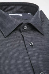 Robert Friedman Black Cotton Men's Shirt