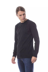 Verri Black Cotton Men's Long Sleeve T-Shirt