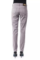 BYBLOS Gray Cotton Women Pants