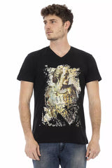 Trussardi Action Black Cotton Men T-Shirt