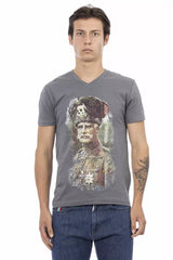 Trussardi Action Gray Cotton Mens TShirt