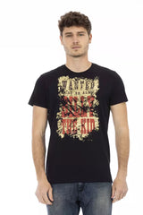 Trussardi Action "Black Cotton Men T-Shirt"