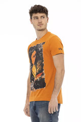 Trussardi Action Orange Cotton Men T-Shirt