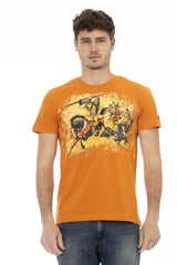 Trussardi Action Orange Cotton Mens TShirt