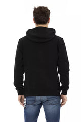 Automobili Lamborghini Black Cotton Men Sweater with Hood