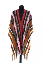 Missoni Multicolor Wool Women Poncho