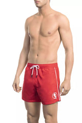 Bikkembergs Red Polyester Men Swim Short