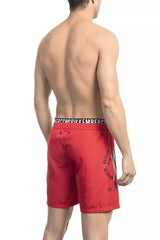 Bikkembergs Red Polyester Men Swim Short