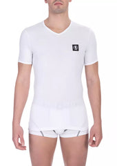 Bikkembergs White Cotton Men T-Shirt