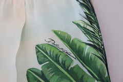 Dolce & Gabbana White Floral Printed Men Jogger Pants