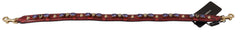 Dolce & Gabbana Red Exotic Leather Crystals Bag Shoulder Strap