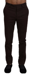 BENCIVENGA Elegant Brown Cotton Blend Trousers