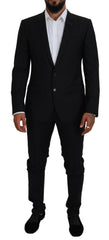 Dolce & Gabbana Black Single Breasted 2 Piece MARTINI Suit