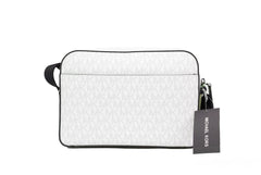 Michael Kors Cooper Small Bright White Palm Signature PVC Utility Crossbody Bag