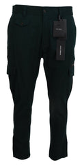 Dolce & Gabbana Green Cargo Cotton Stretch Jeans Pant