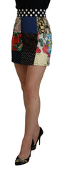 Dolce & Gabbana Multicolor Majolica Patchwork Mini Skirt