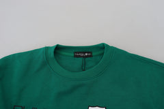 Philippe Model Green Printed Long Sleeves Pullover Sweater