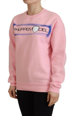 Philippe Model Pink Printed Long Sleeves Pullover Sweater
