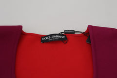 Dolce & Gabbana Multicolor Viscose Square Neck Pullover Sweater