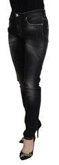 Acht Elegant Tapered Mid Waist Black Jeans