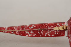 Dolce & Gabbana Red DG4231F Lace Acetate Rectangle Shades Sunglasses