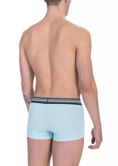 Bikkembergs Light Blue Cotton Men Underwear Trunk Pack