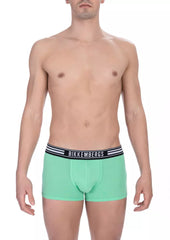 Bikkembergs Green Cotton Men Underwear Trunk Pack