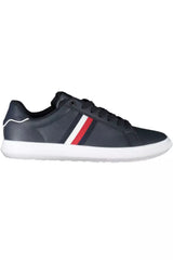 Tommy Hilfiger Blue Leather Men Sneaker