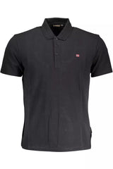 Napapijri Black Cotton Men Polo Shirt