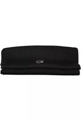 Calvin Klein Black Cotton Men Scarf