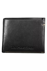 La Martina Black Leather Men Wallet