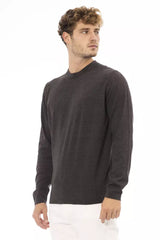 Alpha Studio Brown Cotton Men Sweater