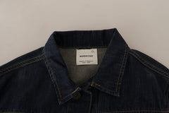 Master Coat Dark Blue Button Down Long Sleeves Denim Jacket