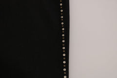 Costume National Black Embellished Mid Waist Skinny Denim Jeans