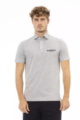 Baldinini Trend Gray Cotton Men Polo