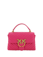 PINKO Chic Pink Quilted Leather Mini Handbag