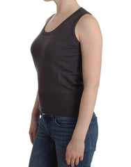 John Galliano Brown knit tank top