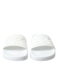 Dolce & Gabbana Elegant White Logo Slides