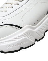 Dolce & Gabbana Chic Black & White Daymaster Leather Sneakers