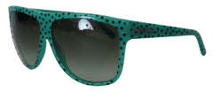 Dolce & Gabbana Green Stars Acetate Square Shades Sunglasses