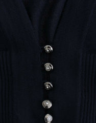 Cavalli Elegant Cropped Virgin Wool Cardigan