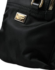 Dolce & Gabbana Elegant Black Gold Detail Backpack