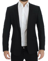 Dolce & Gabbana Black wool MARTINI slim blazer