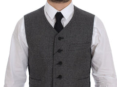 Dolce & Gabbana Elegant Single Breasted Gray Dress Vest