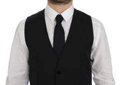 Dolce & Gabbana Elegant Black Wool Formal Dress Vest