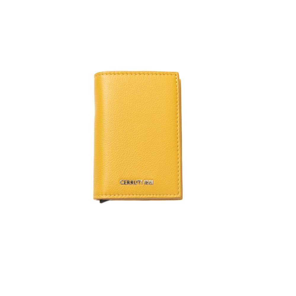 Cerruti 1881 Yellow Calf Leather Men Wallet